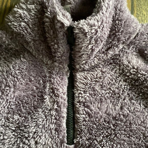 Calvin Klein Purple Fuzzy Zip Up - Picture 2 of 6